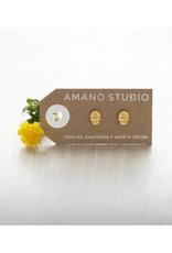 Faire/Amano Studio EARRINGS-SUGAR SKULL STUDS GOLD