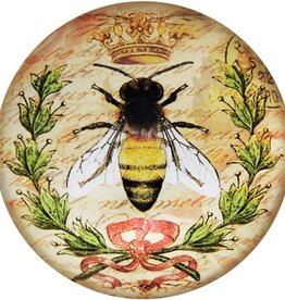 PAPERWEIGHT-GLASS DOME, QUEEN BEE