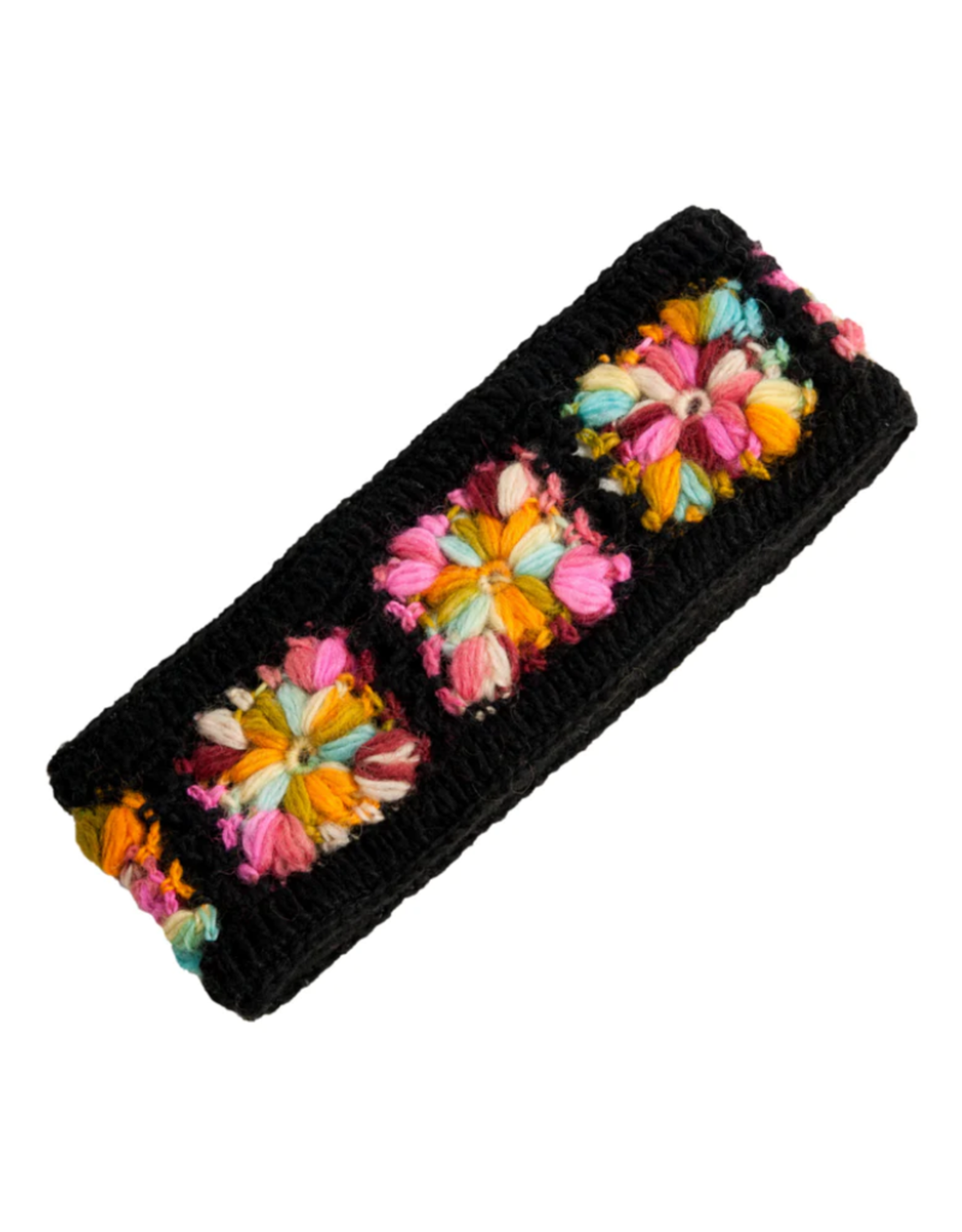 HEADBAND-KNIT-CROCHET FLOWER