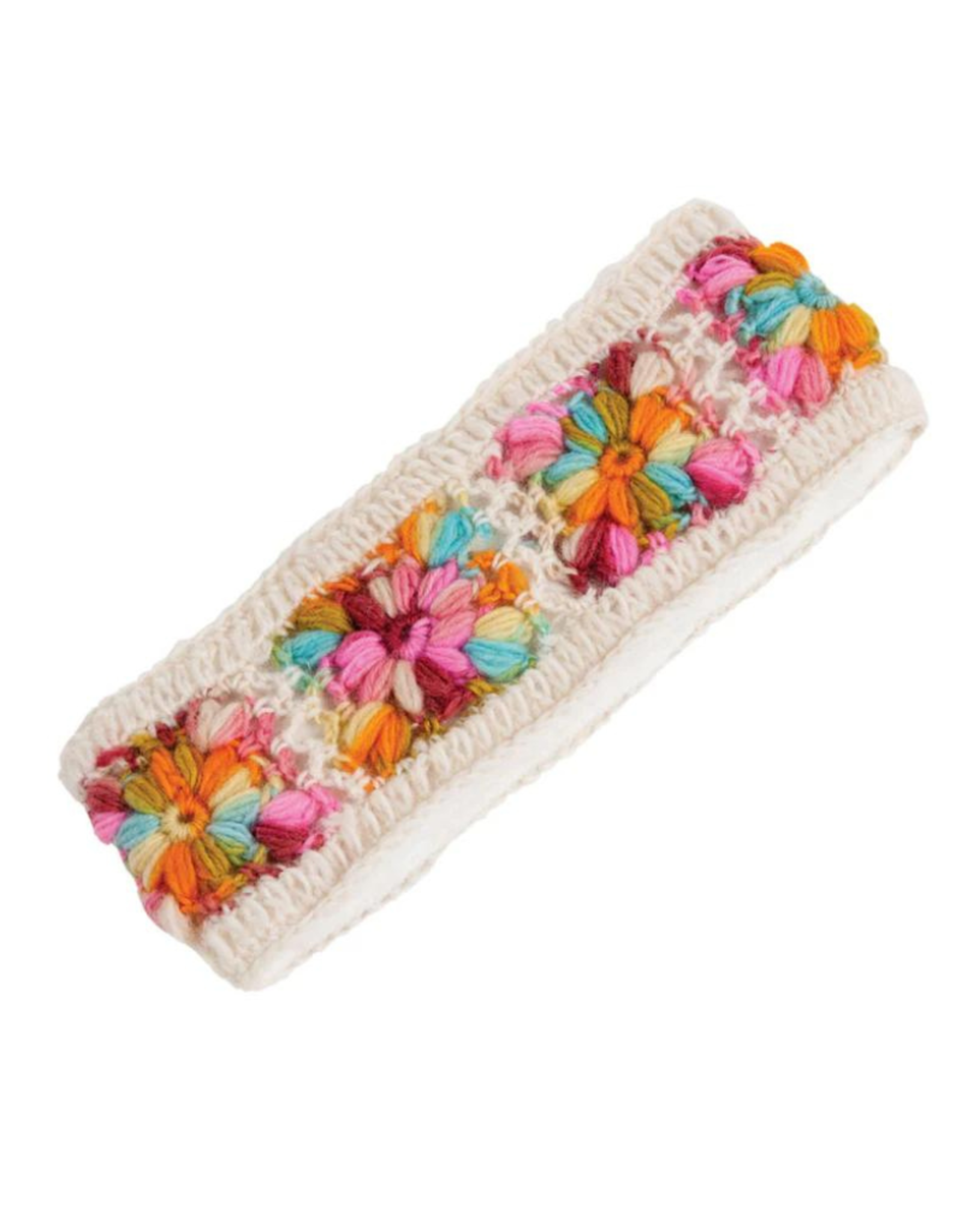 HEADBAND-KNIT-CROCHET FLOWER