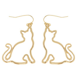 EARRINGS-CAT CURLED TAIL