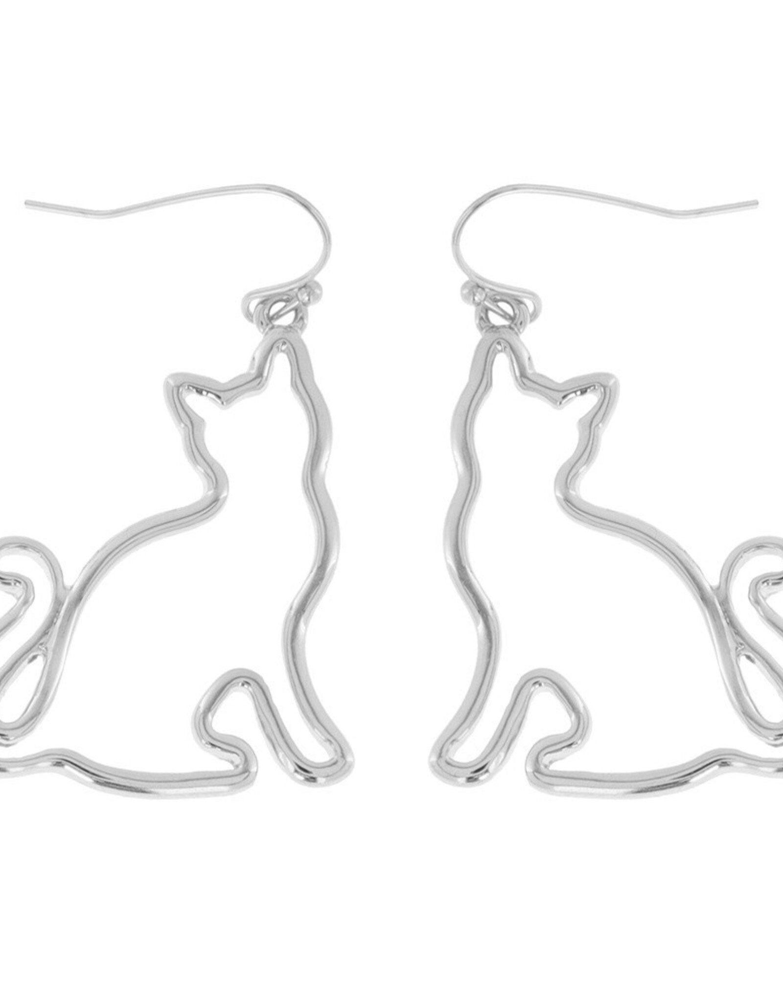 EARRINGS-CAT CURLED TAIL