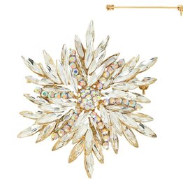 BROOCH-VINTAGE FLORAL STARBURST