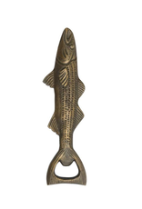 BOTTLE OPENER-FISH ANTIQUE GLD