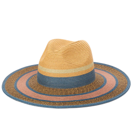 HAT-WIDE BRIM "BRIGHT LIFE" STRIPED, PASTELS