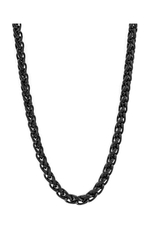 NECKLACE-SPIGA BLACK STAINLESS STEEL CHAIN
