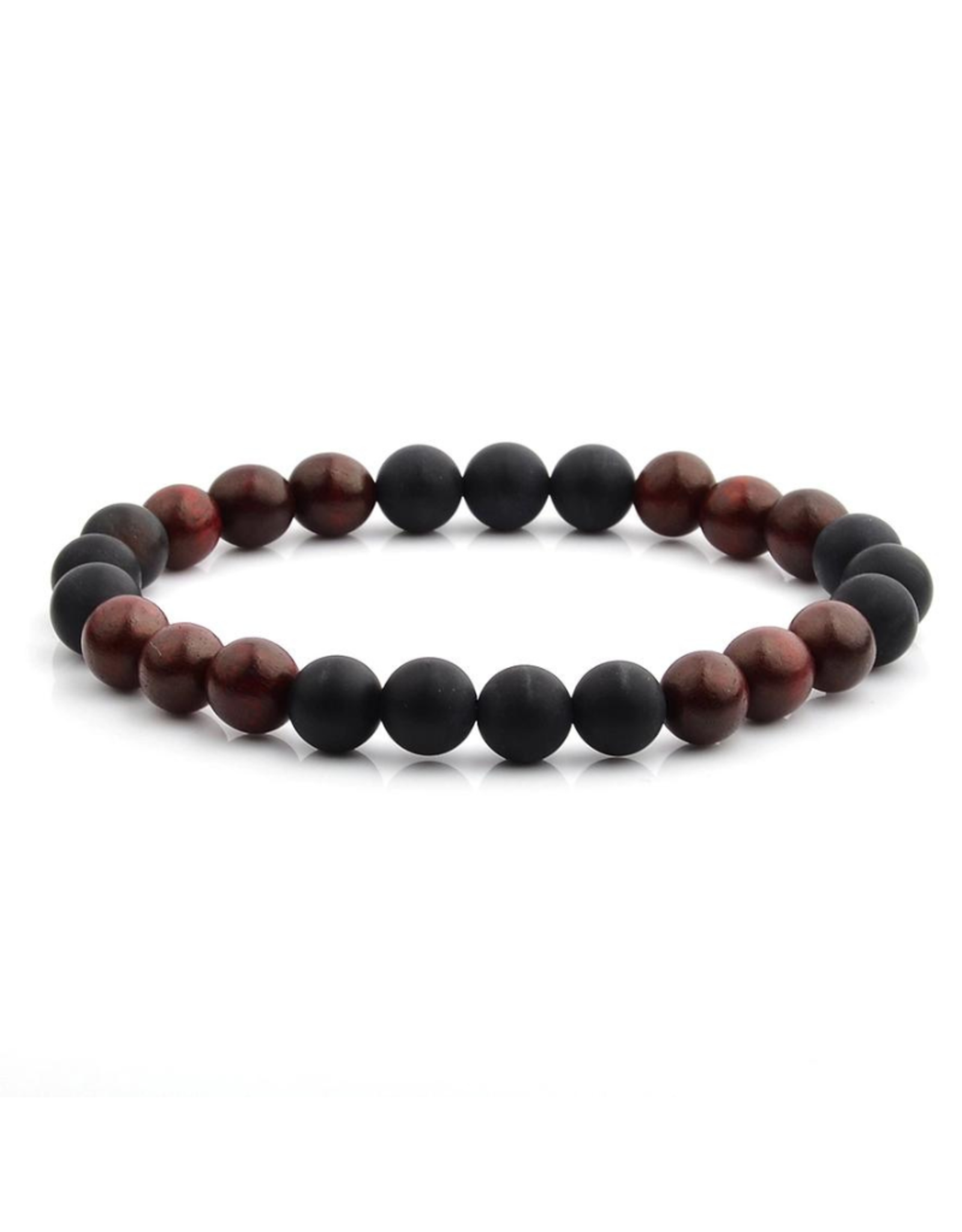 BRACELET-STRETCH WOOD/STONE