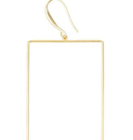 EARRING-SQUARE CHARM