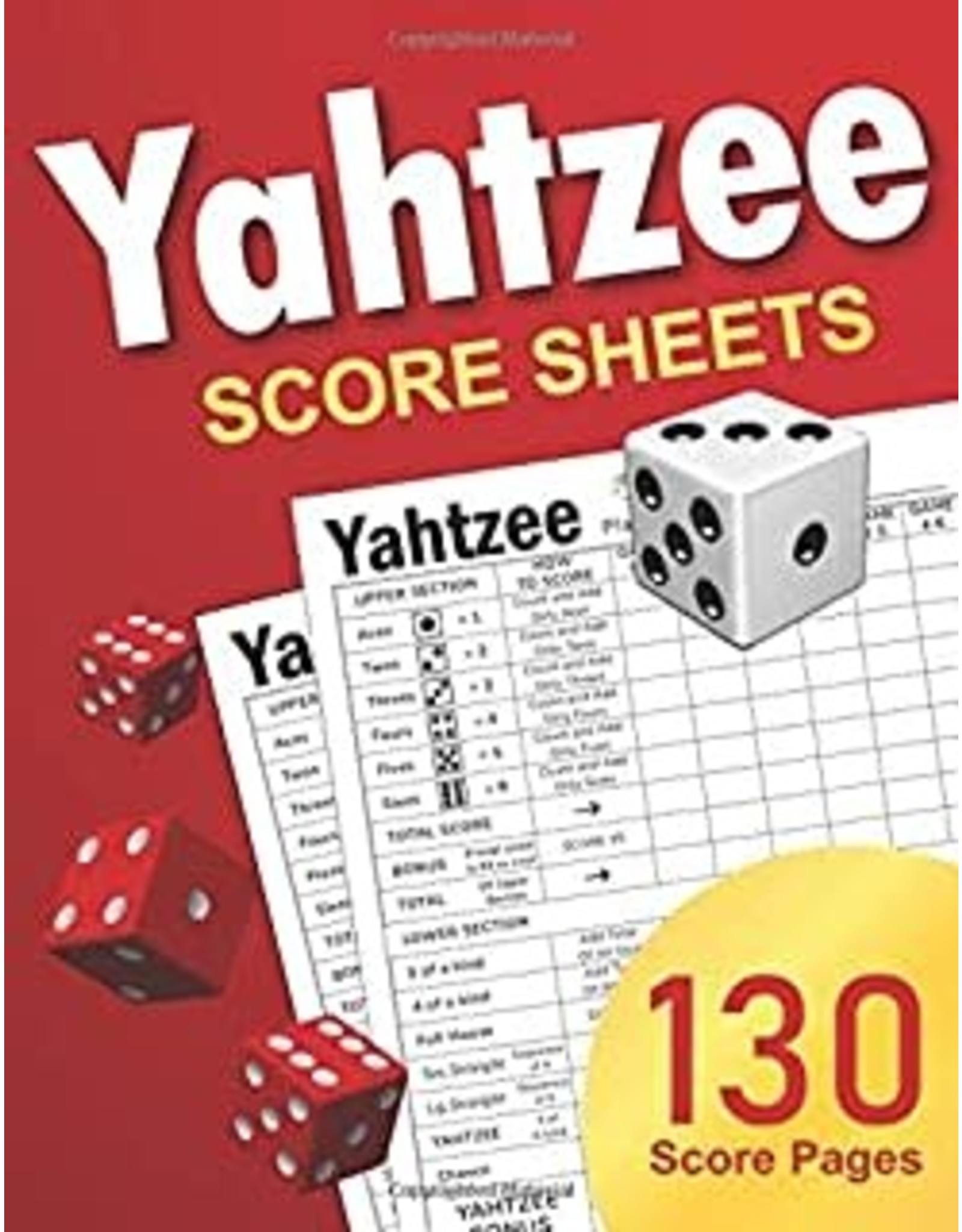 yahtzee score sheets le coin du jouet
