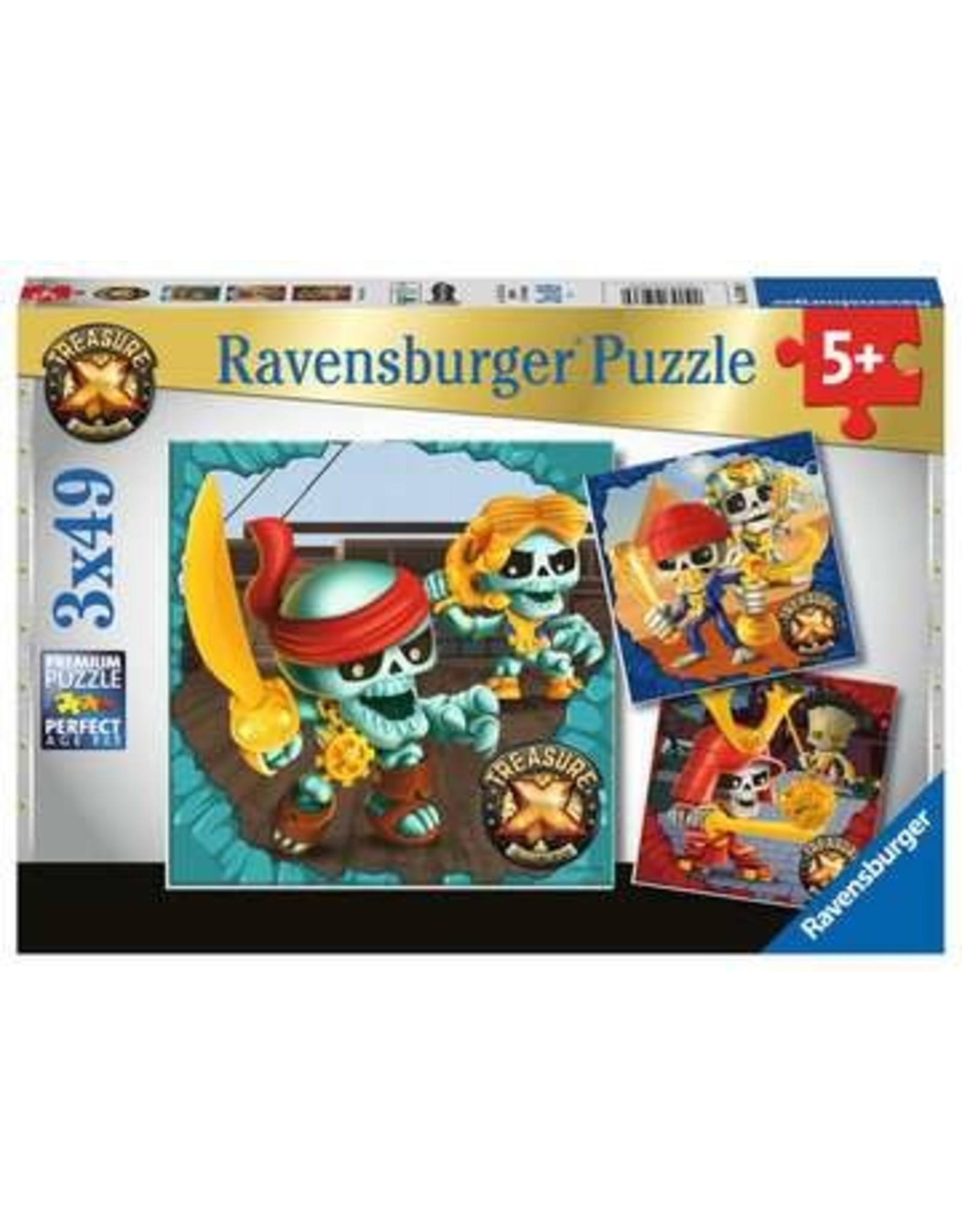 Ravensburger Puzzle Ravensburger 3x49 licence: treasure x