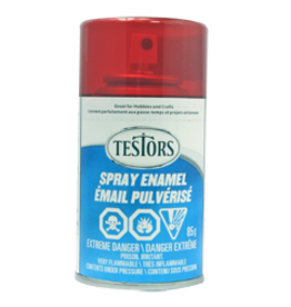 Testors Testors émail en spray 85 g-3 oz : 1605 transparent custom red