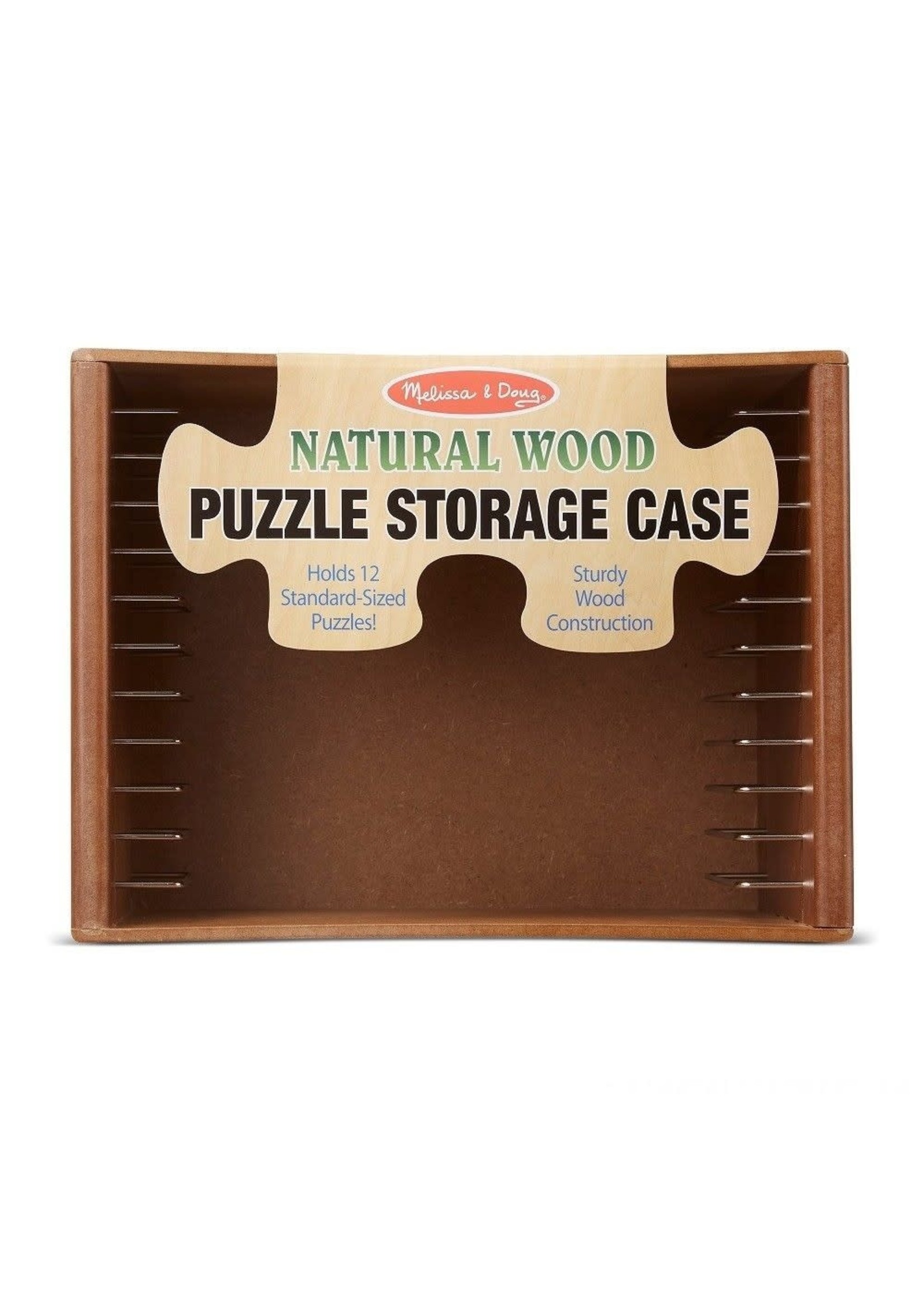 Melissa & Doug Wooden puzzle storage case