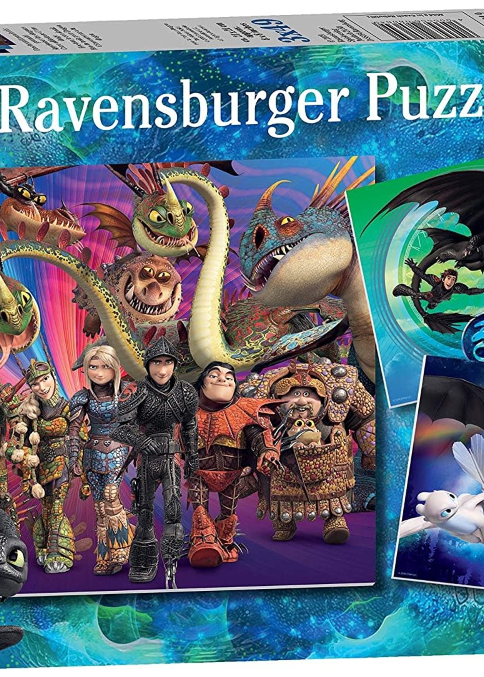 Ravensburger Puzzle Ravensburger 3x49 - How to train your dragon