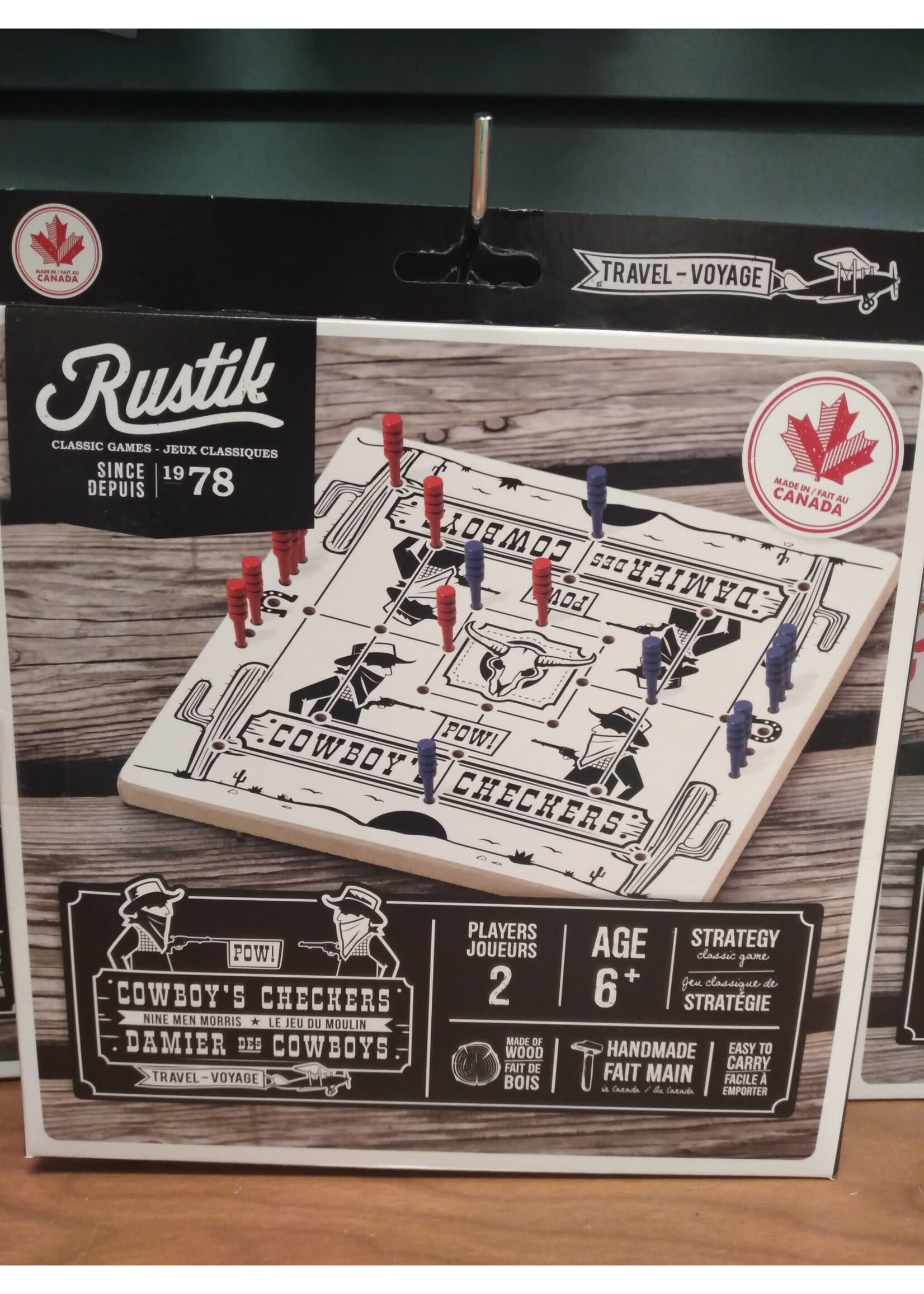 Rustik Cowboy's checkers - travel