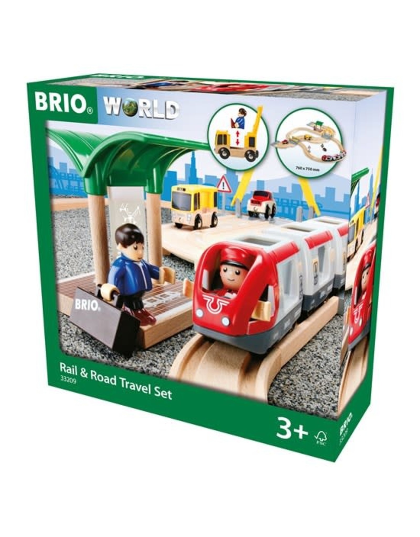 BRIO BRIO - rail and road travel set