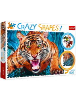 Trefl Trefl puzzle - 600P CRAZY SHAPES! - Facing a tiger