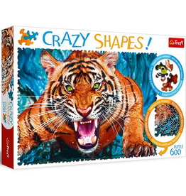 Trefl Trefl puzzle - 600P CRAZY SHAPES! - Facing a tiger