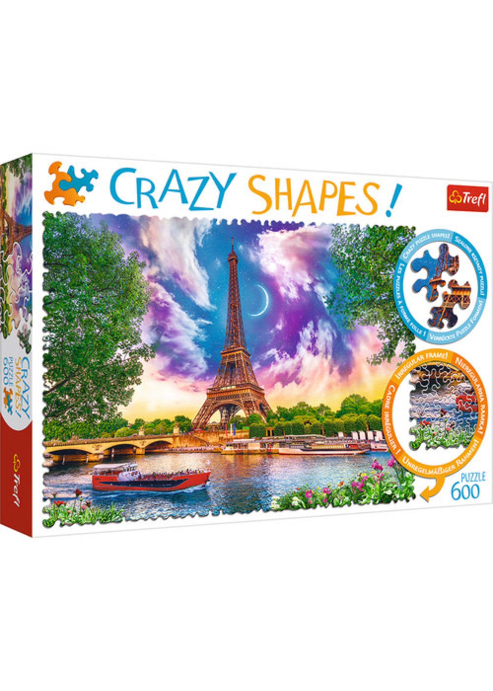 Trefl Trefl puzzle - 600P CRAZY SHAPES! - Sky over paris