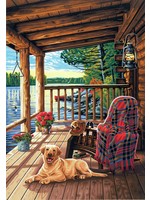 Paint Works Peinture # - Log cabin porch