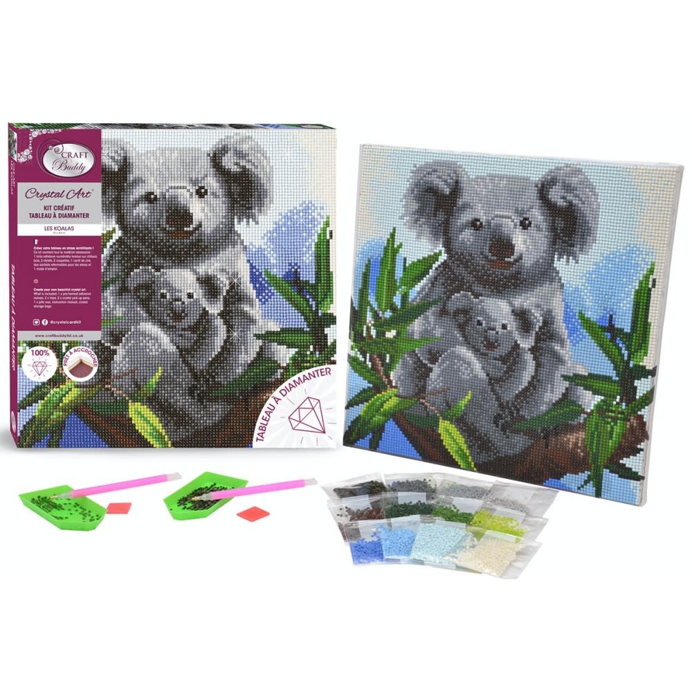 DIY Crystal art kit Cuddly koalas Le coin du jouet