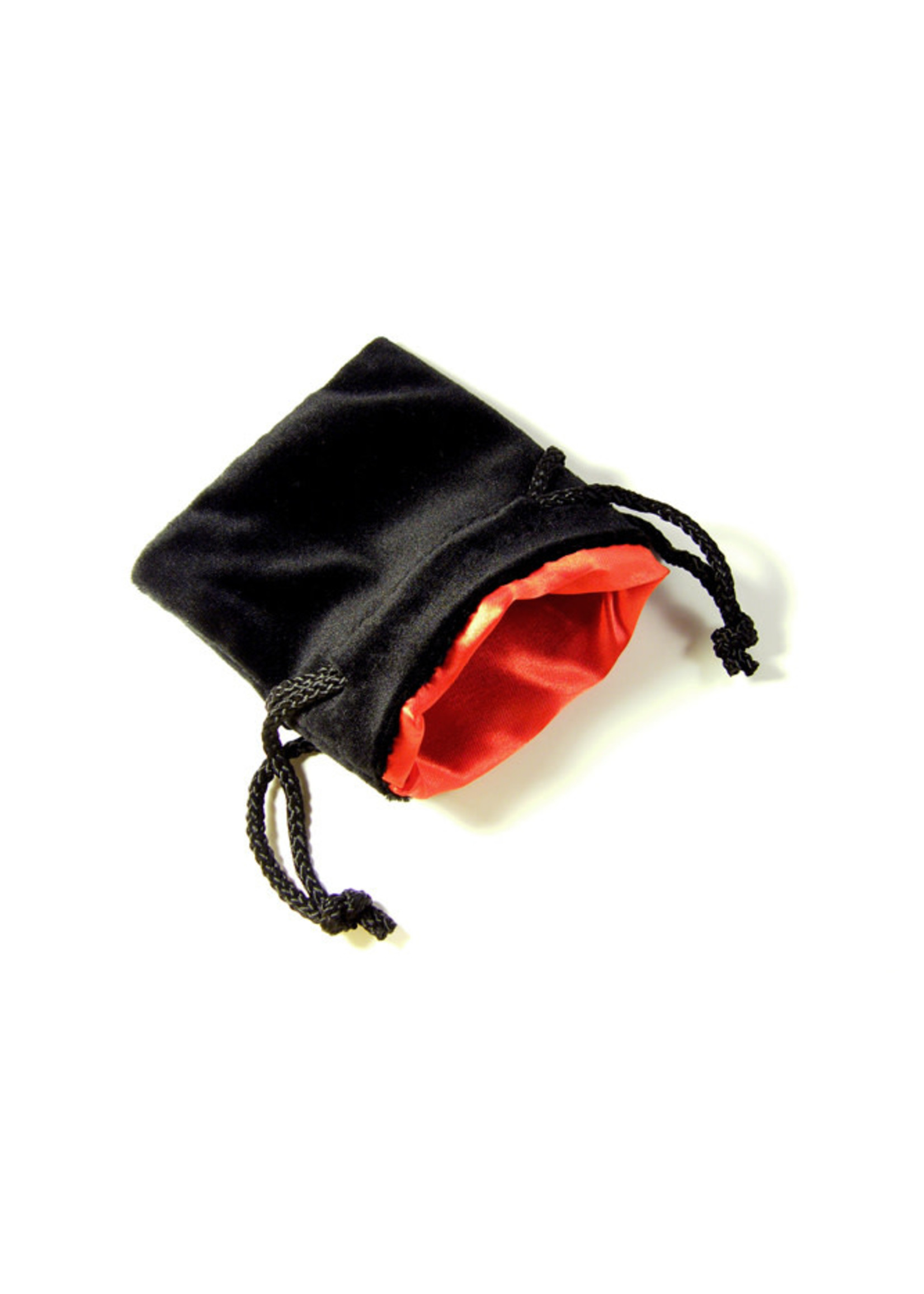 Black and Red Satin Dice bag - small