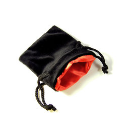 Black and Red Satin Dice bag - small