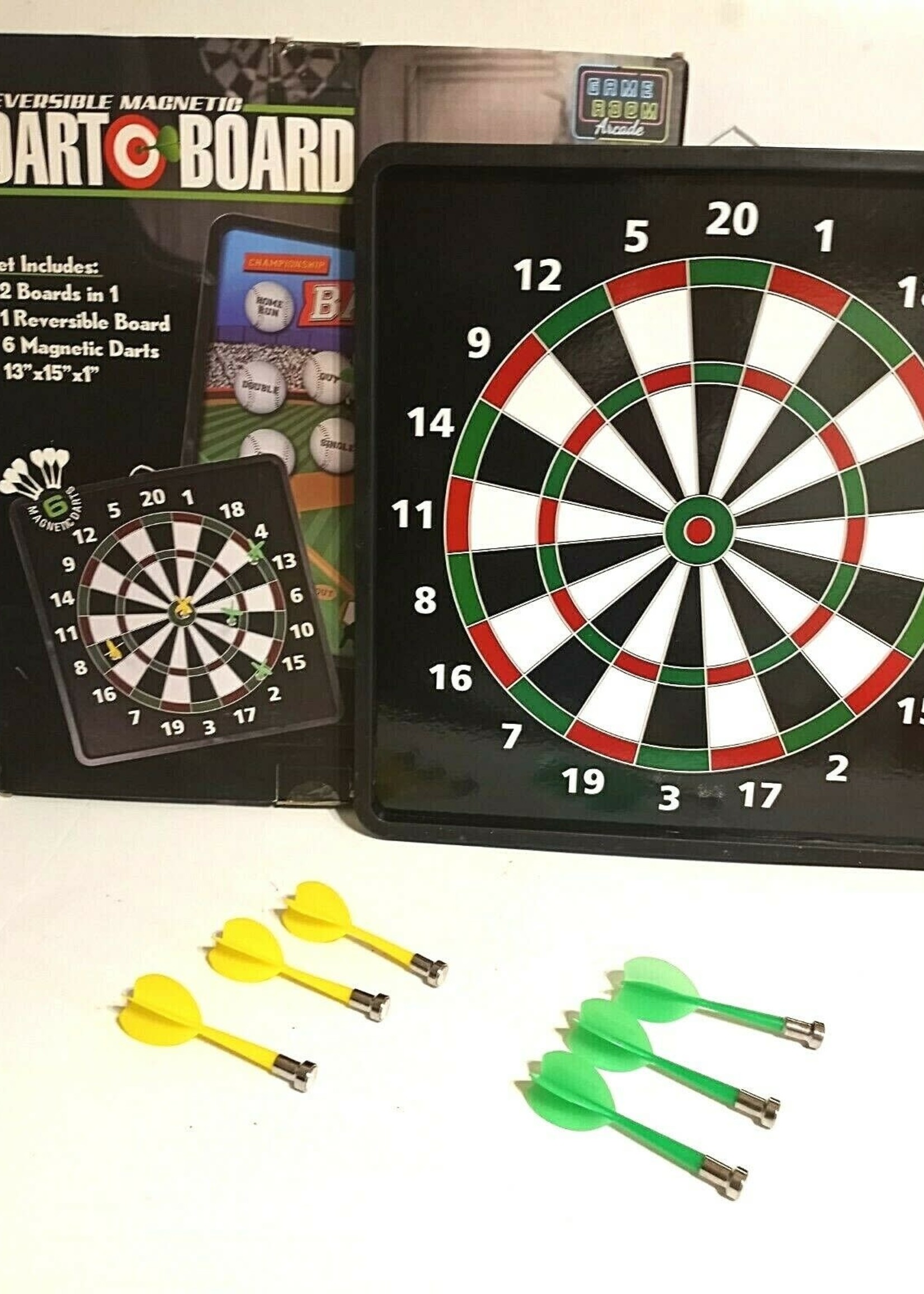 the toy association Reversible magnetic dart board