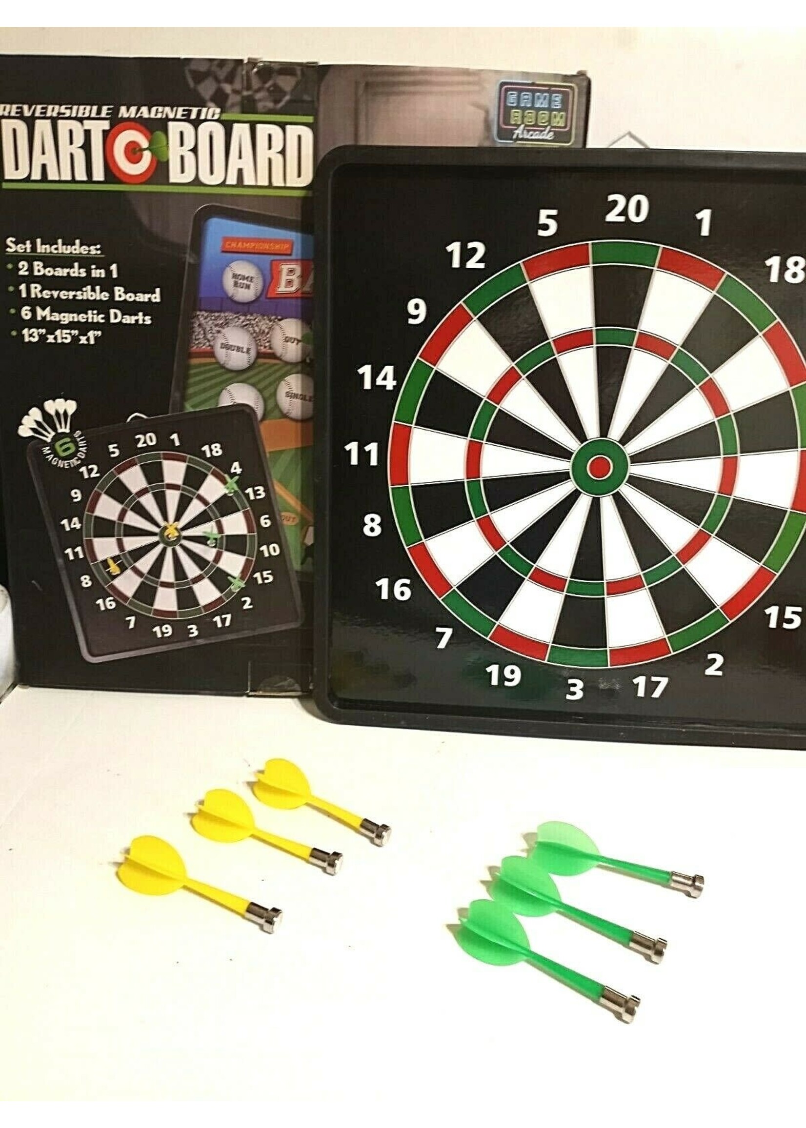 the toy association Reversible magnetic dart board