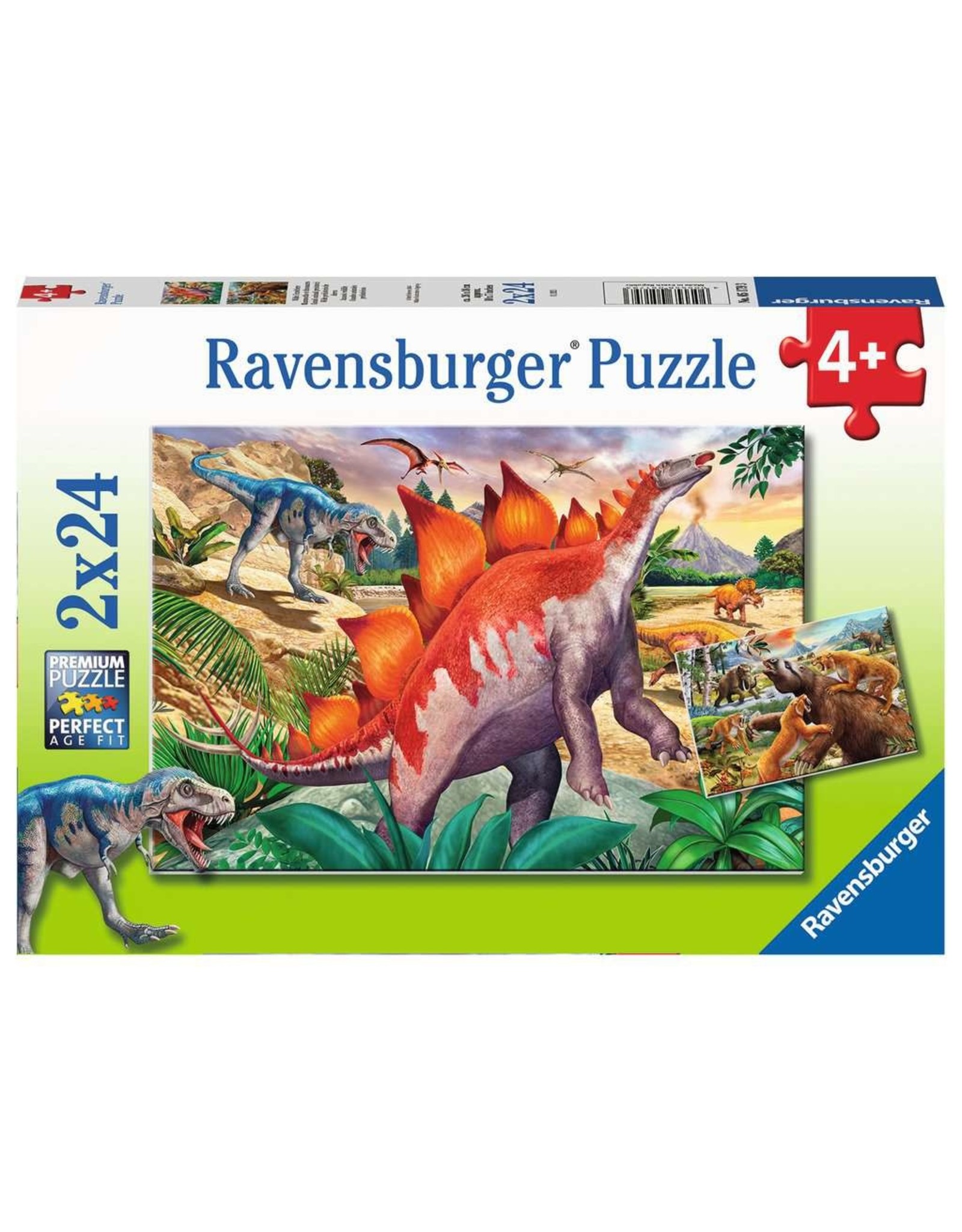 Ravensburger Puzzle Ravensburger 2x24: Jurassic wildlife