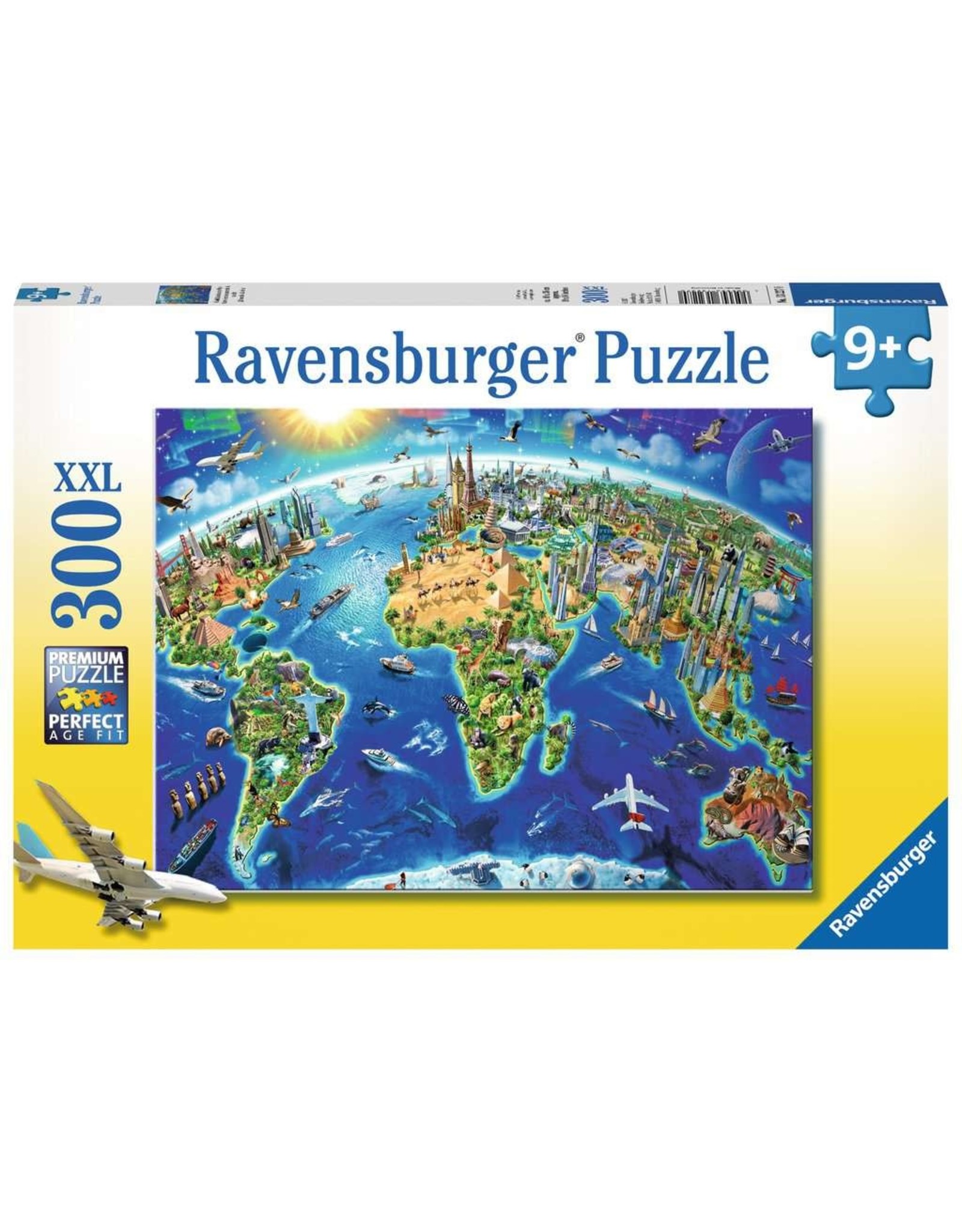 Ravensburger Puzzle Ravensburger 300xxl - World landmarks map