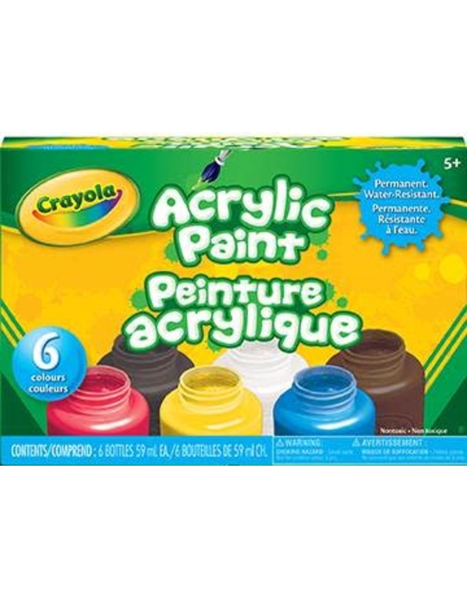Crayola Acrylic paint / Peinture acrylique - 6 colors