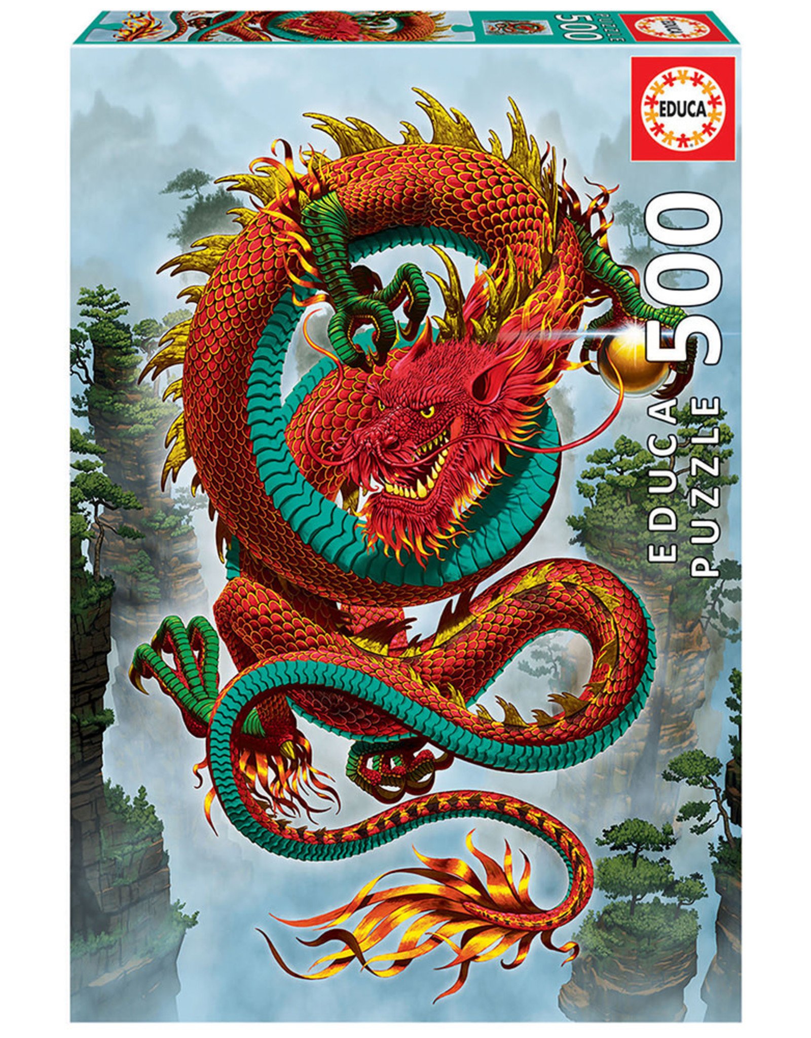 educa Puzzle Educa 500 pcs Good fortune dragon