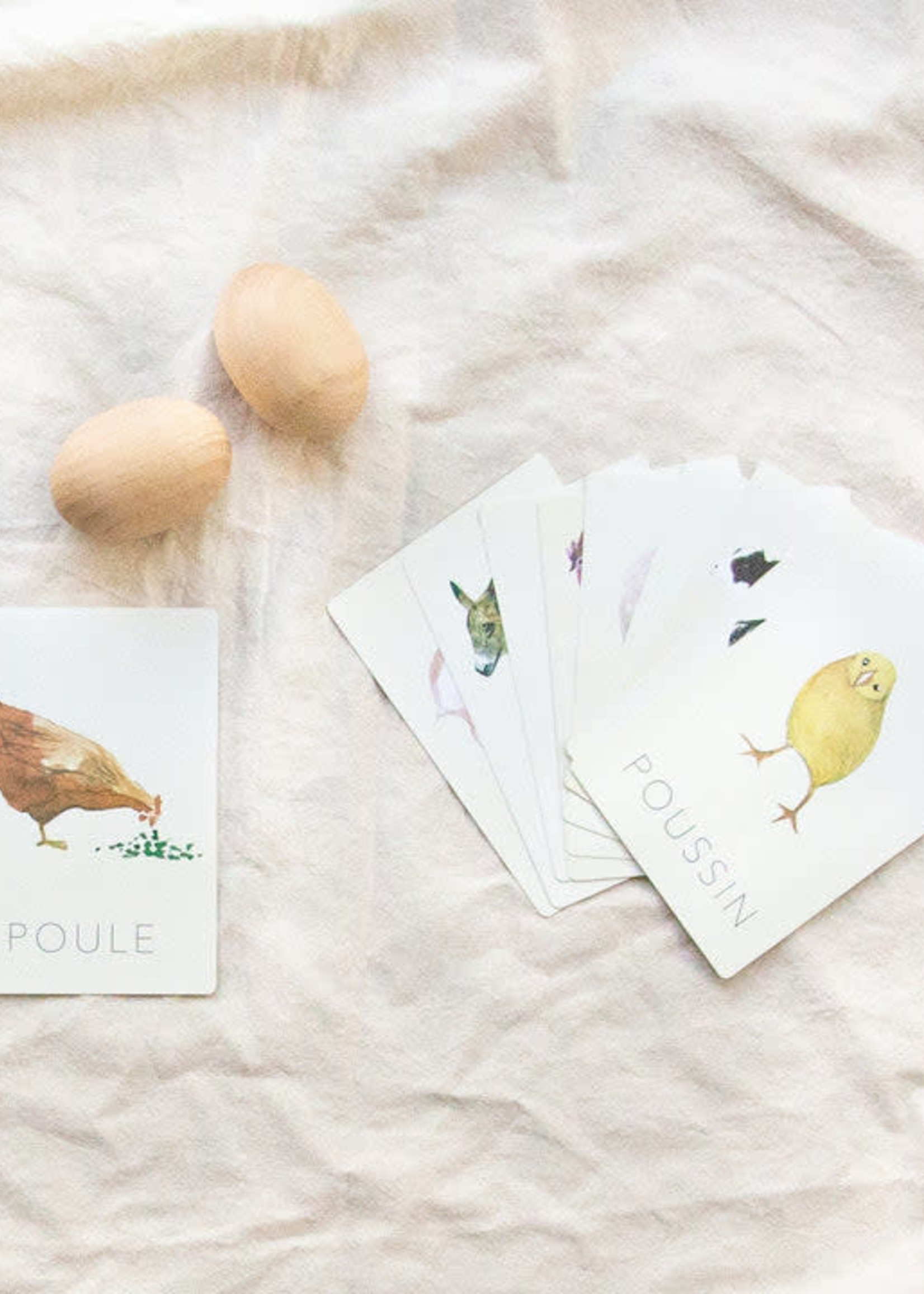 PASTEL LUDIQUE - 10 Farm animals cards