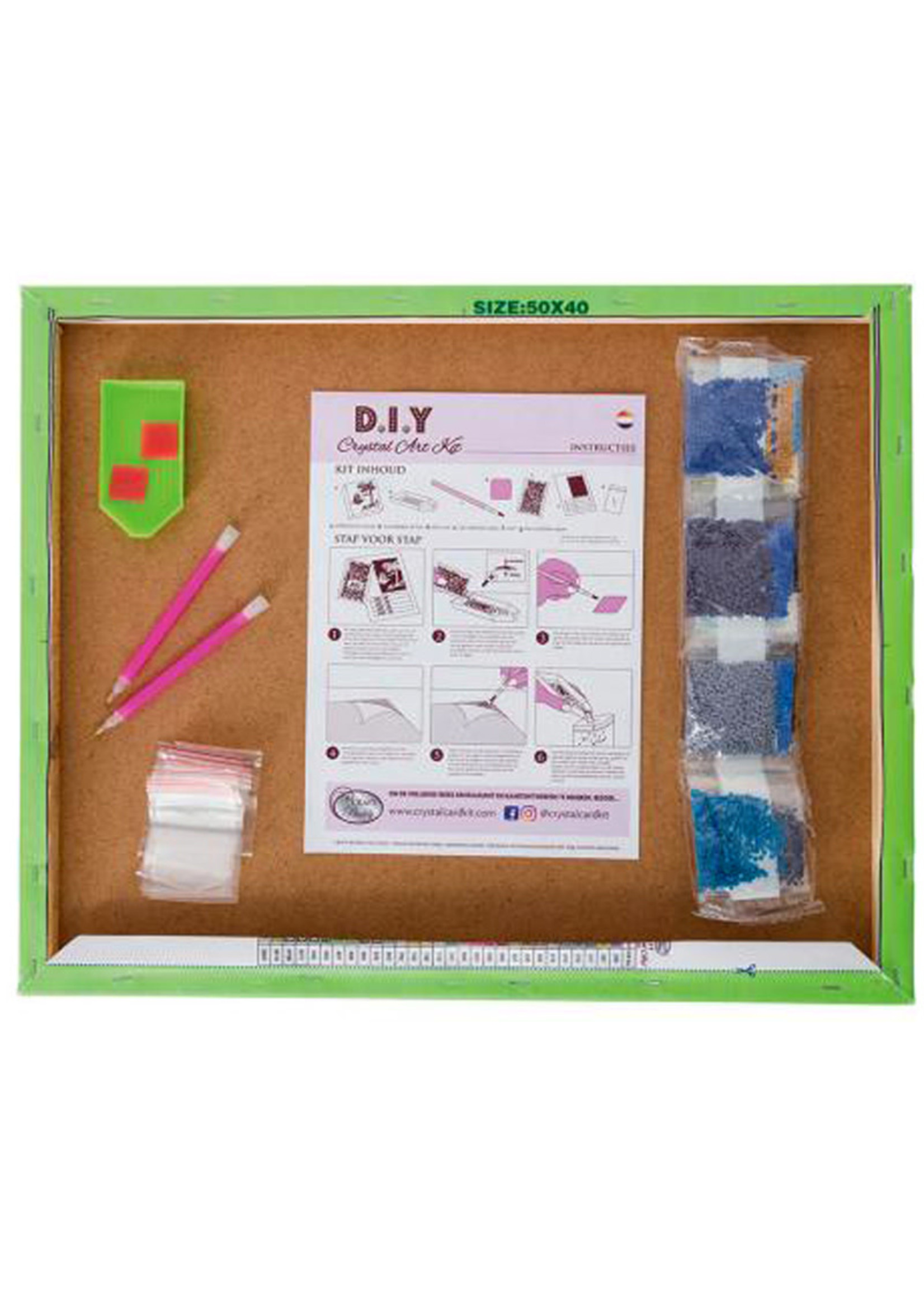 Craft buddy DIY Crystal Art Kit - Wolves a winter tales