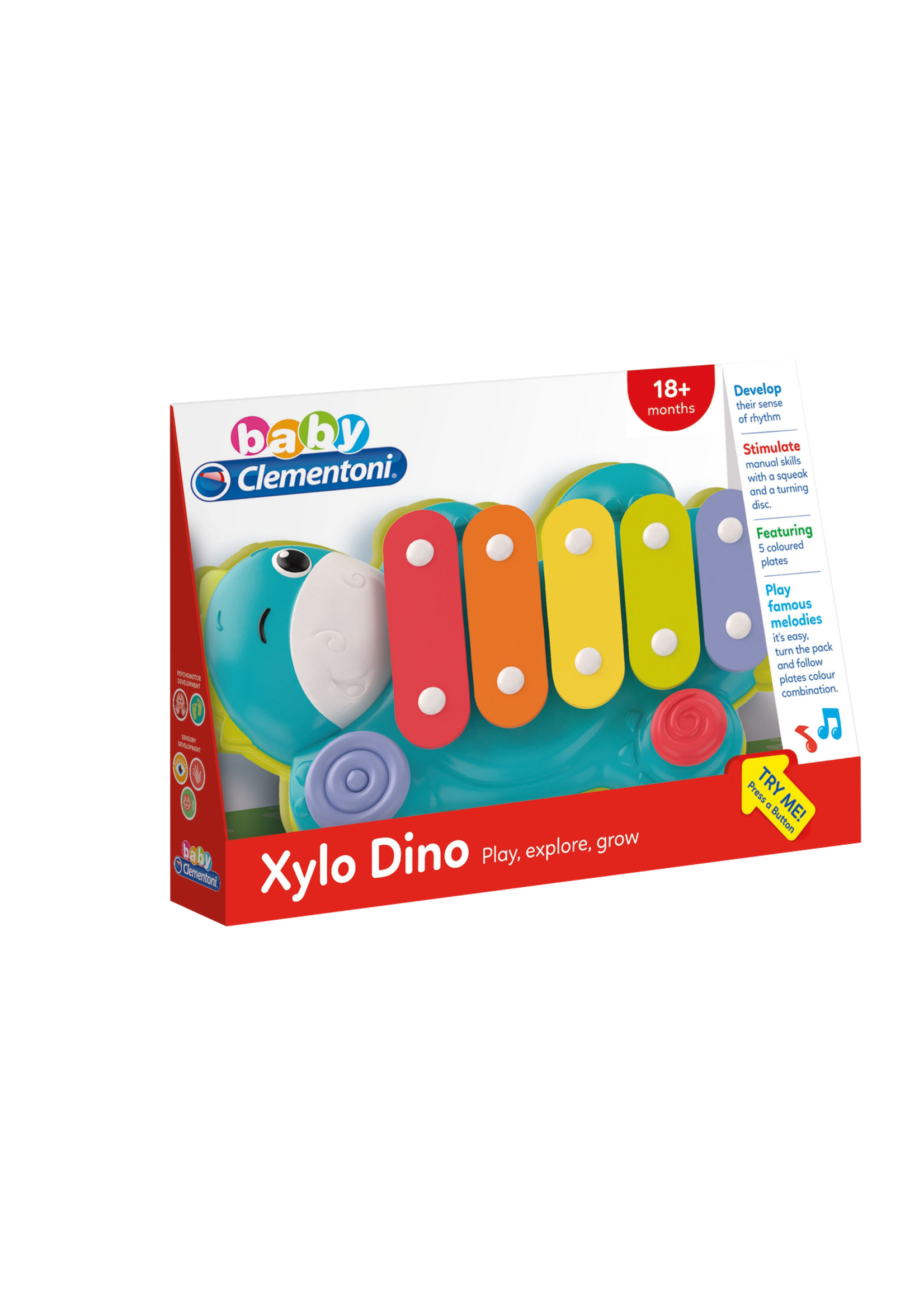 Baby Clementoni Xylo dino - Play, explore, grow