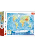 Trefl Puzzle 4000p - Large physical map of the world