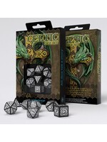 Q workshop Celtic Dice Set - Black/White