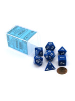 Chessex Dice set - Opaque - Blue/White