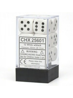 Chessex Chessex - Opaque white/black D6 dice set