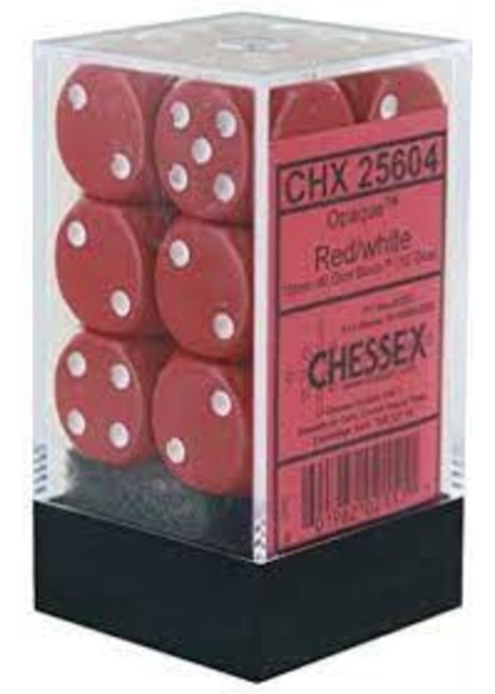 Chessex Chessex - Opaque red/white D6 dice set