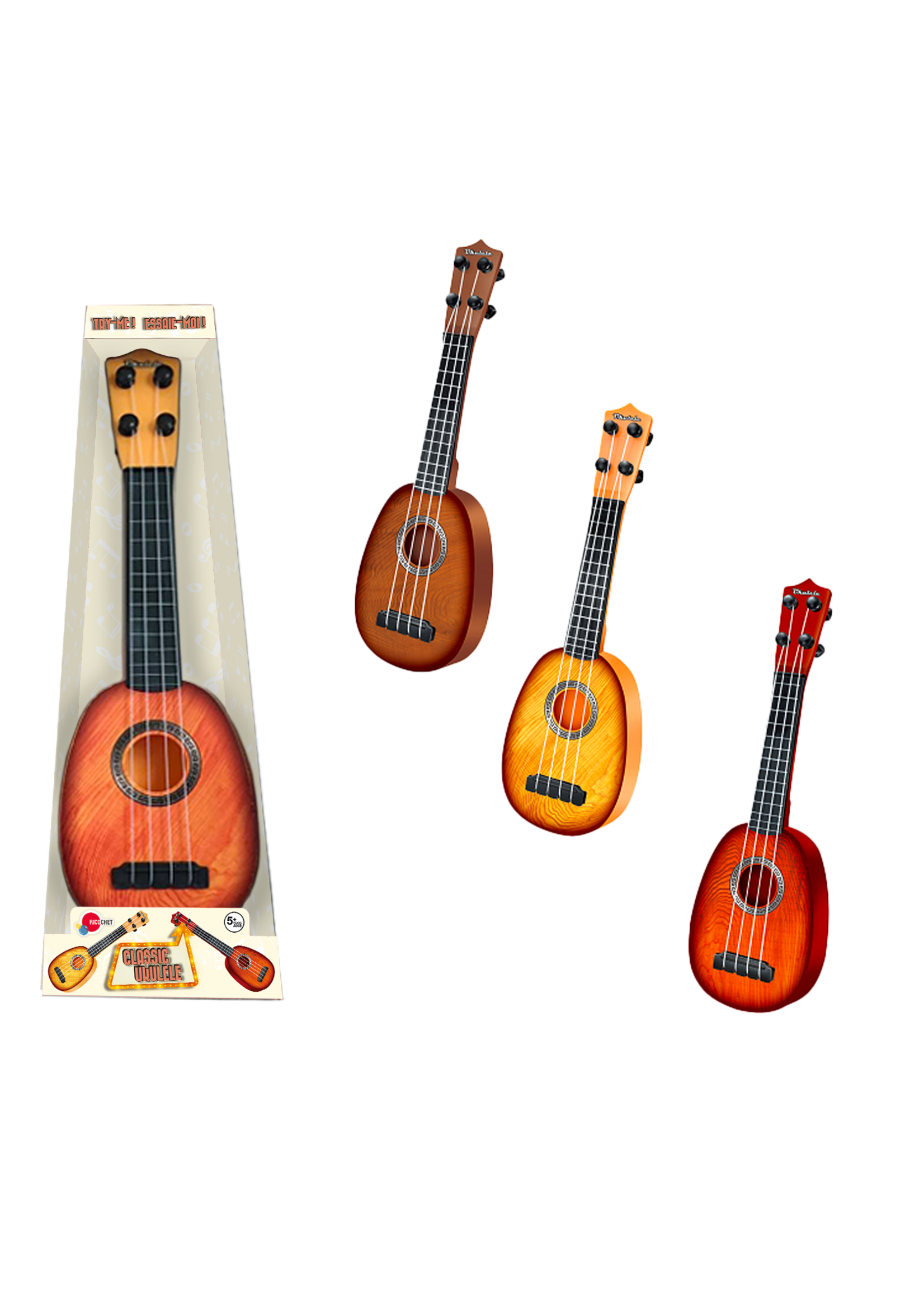 Ricochet Ukulele en bois