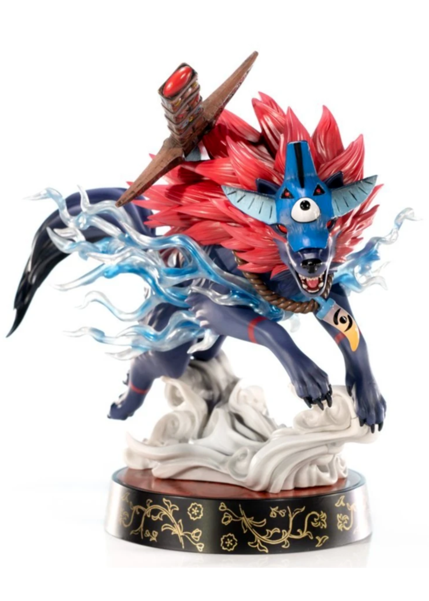 BAG first picture OKAMI - OKI wolf form 9'' pvc painted statue