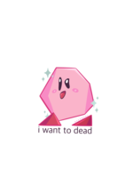 Aranyani Sticker Aranyani 10cm - I want to dead kirby meme