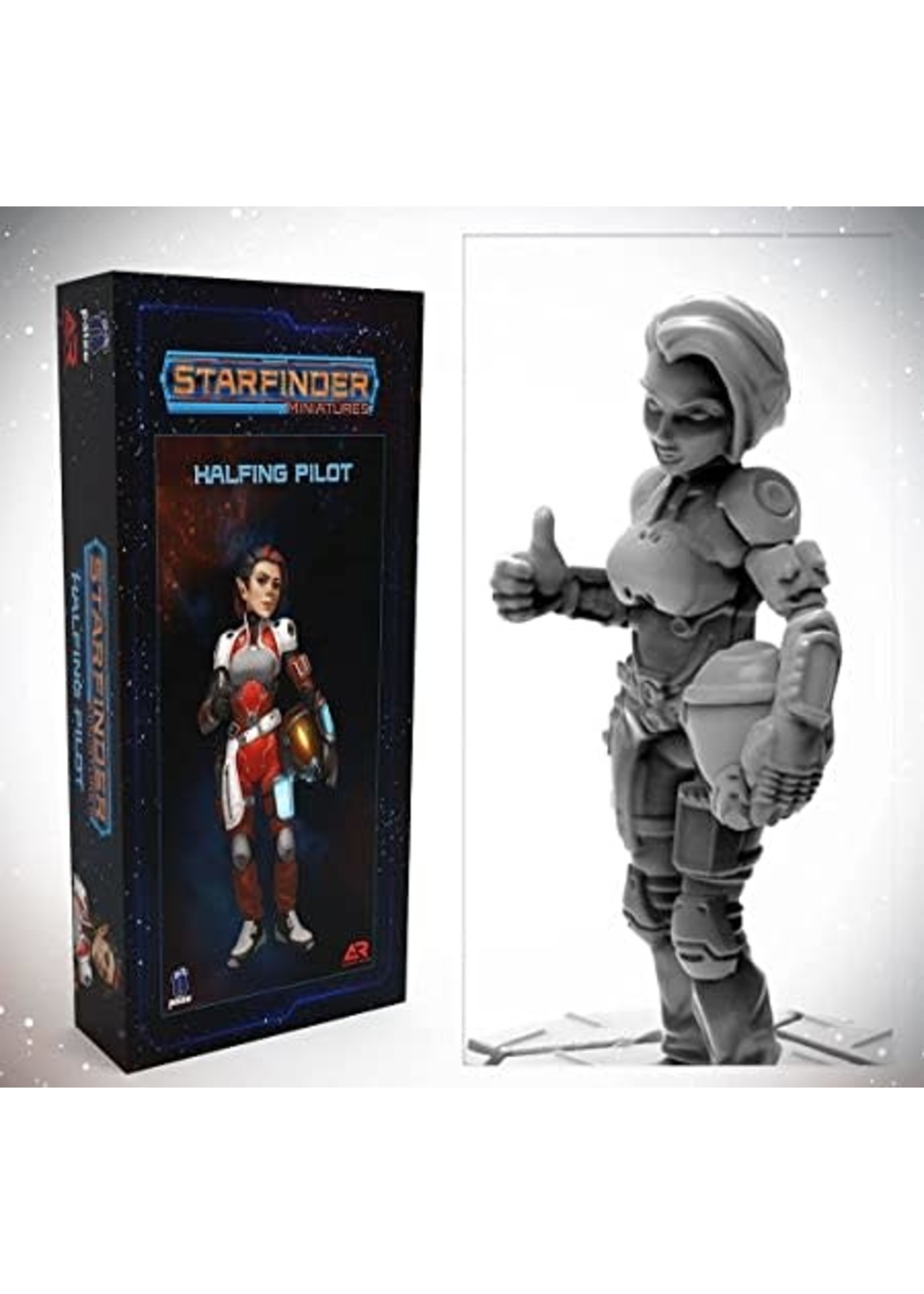 Archon Studio Starfinder miniature - Halfing pilot