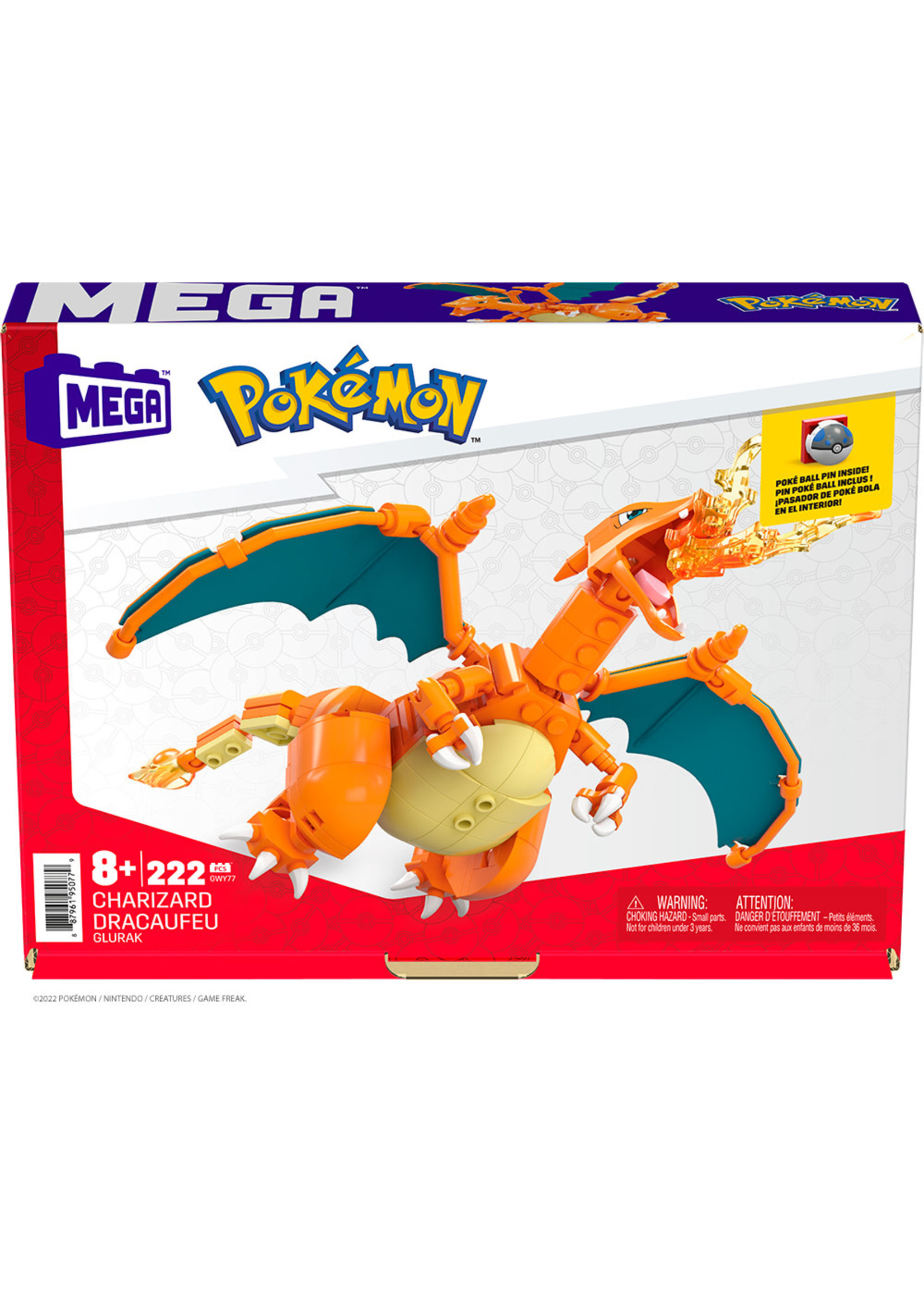 Mega Pokémon - Charizard/Dracaufeu 222 pcs - Le coin du jouet