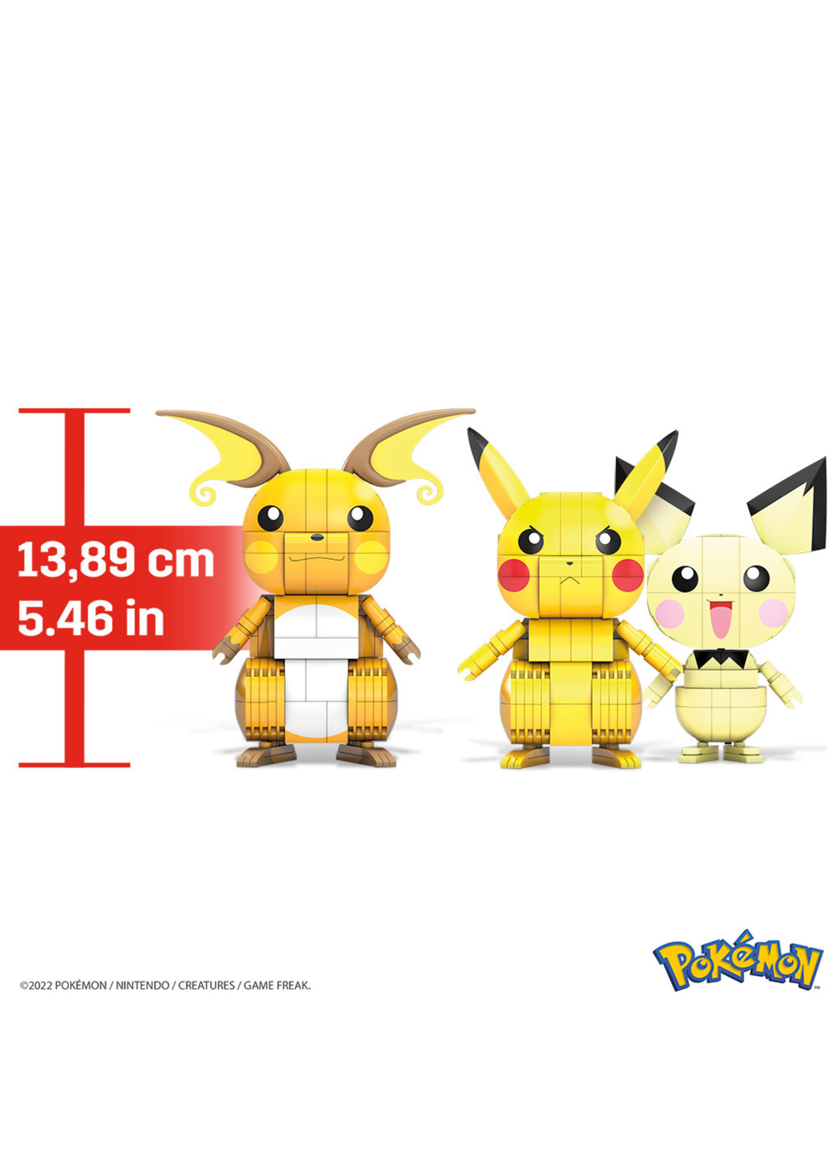 Mattel Mega construx - Pokémon - Pikachu evolution trio - 621 pcs