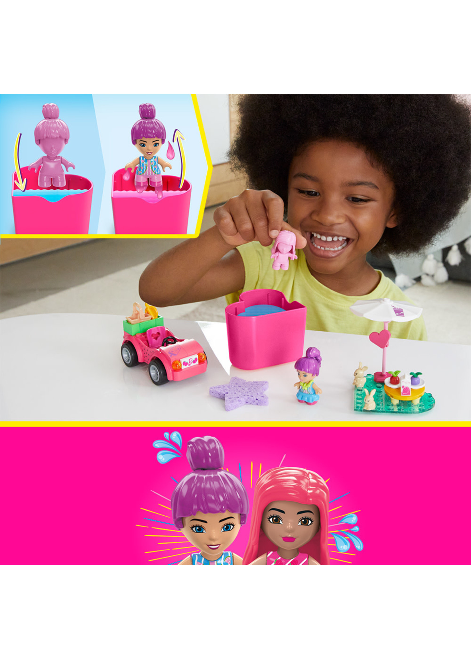 Mattel Mega Barbie - Color Reveal Scent - Convertible road trip