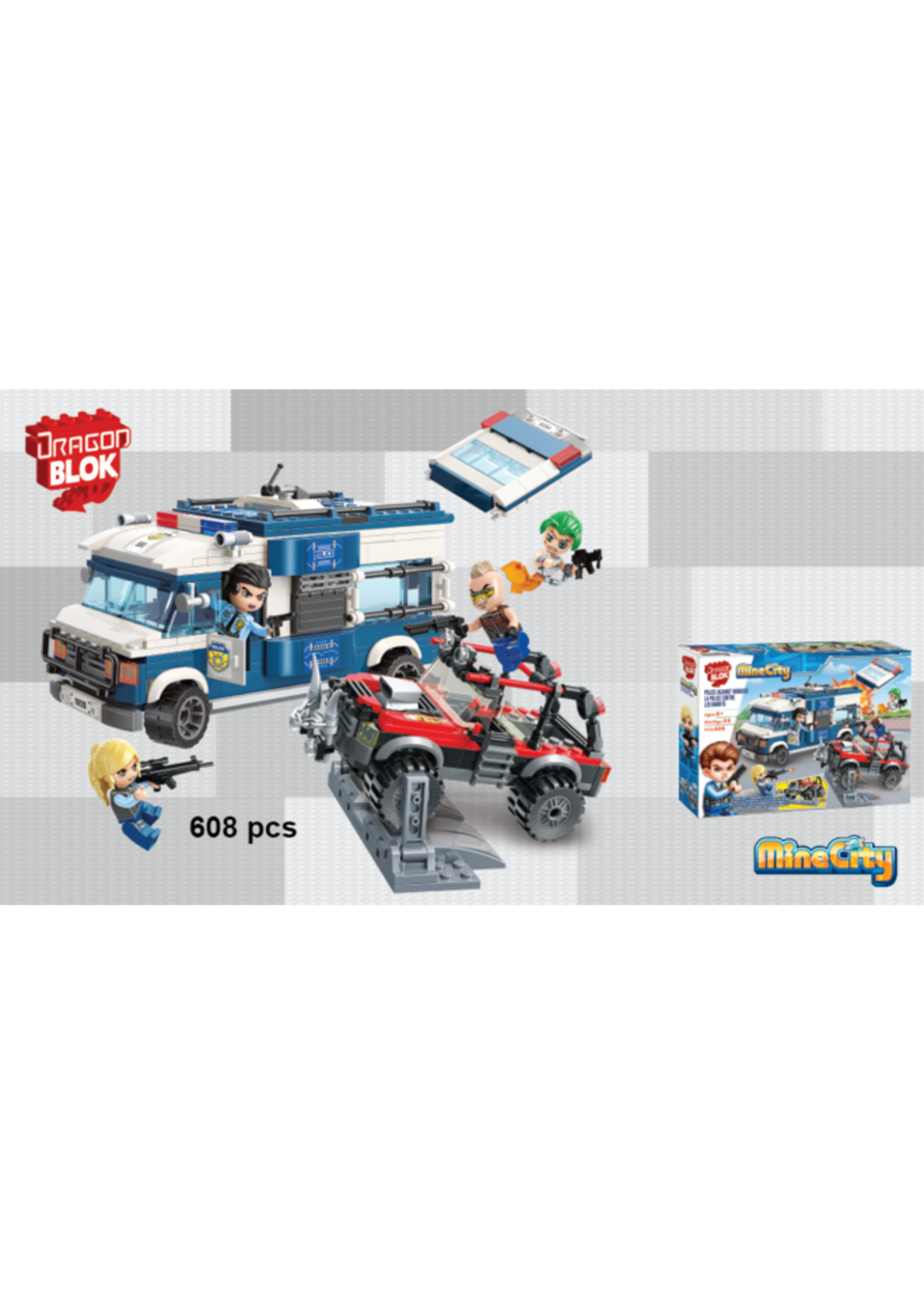 Dragon blok Dragon blok - Mine City - La Police contre les Bandits - 608 pcs