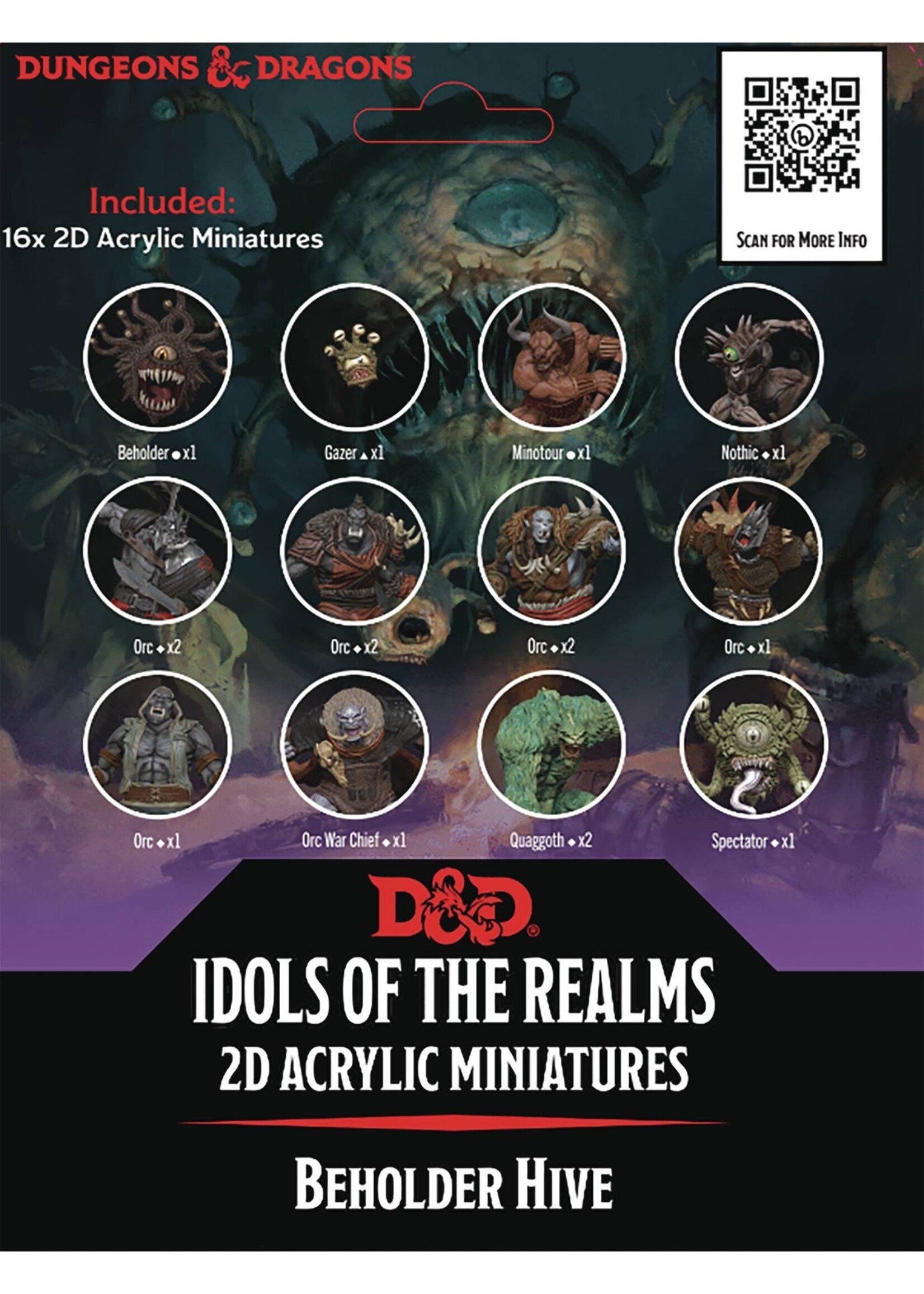 Wizk!ds D&D Idols of the Realms 2D acrylic miniatures - Beholder Hive