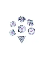 Chessex Dice Set - Marble w Purple Numbers